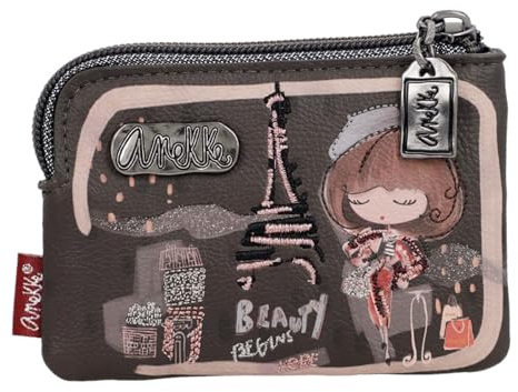 Anekke Porte-Monnaie Mademoiselle Coin Purse Multicolor Marron foncé