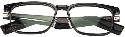 Ausla Smart-Brille, Anti-Blaulicht-Gläser, Freisprechen und Musik, Ideal für Reisen und Gaming (schwarzer Rahmen)