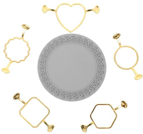Zerodeko Metall Wachssiegel Form mit Silikonmatte 6 Stück Hitzebeständig für Selbstgemacht Briefumschläge Einladungen Geschenksiegel Runde Dekorative Formen