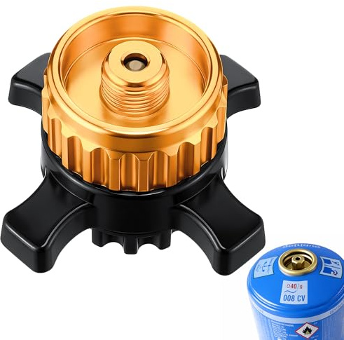 Enhon Kocherzubehör Gaskartuschen Adapter kompatibel mit Campingaz CV Easy Clic auf EN417 Schraubventil, Gasadapter luftdichte Verbindung für Camping- & Outdoor-Kocherzubehör
