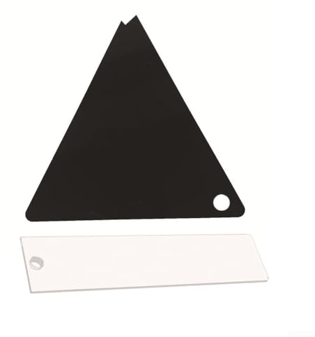 Ski Wax Scraper, Triangular and Rectangular Waxing Tool for Snowboard, Ski Tuning Accessories, Wax Removal Board for Ski Maintenance