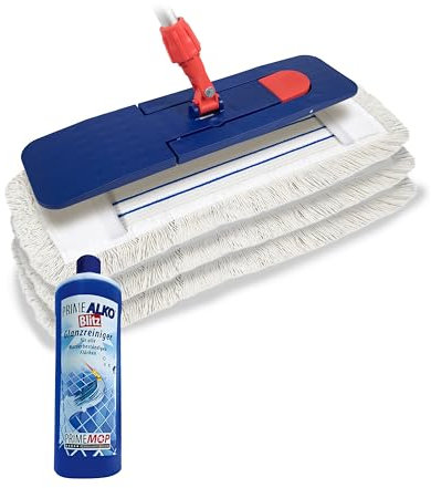 PrimeMop WISCHMOP SET 6 IN 1 WISCHMOPP BODENWISCHER KLAPPHALTER MOPPHALTER ALUMINIUMSTIEL