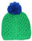 maximo Mädchen Mütze Pompon, Gr. 51/53, Grau (clubgrün/enzian 1378)