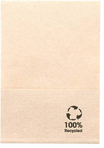 Servietten Mini Servis 1-Lagig 23 G/M2 17X17 Cm Natur Recycelt Tissue - 9600 Un.