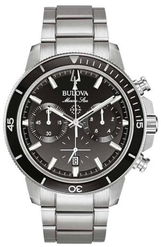 Bulova Marine Star de la Montre en Acier Hommes Chrono 96B272