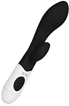 EIS Please Me Rabbit-Vibrator | Doppel-Stimulation | Hautfreundliches Silikon | Sex-Spielzeug für Frauen | Erotisches Toy | Wasserdicht (IPX7) | Schwarz