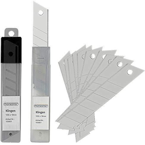 DEUBA® 100x Ersatzklingen Cuttermesser Teppichmesser Paketmesser 18mm Klingenbreite