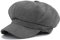 Gisdanchz Baker Boy Mütze Damen Cappy Sommerhut Barett Schiffermütze Damen Baskenmütze Barette Hut Schirmmütze Newsboy Cap Bakerboy Mützen Grau