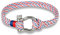 Exinox - Bracelet nautique mixte en corde et acier inoxydable Bleu, rouge et blanc