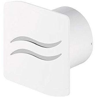 Bathroom Extractor Fan – Multiple Options Including Pull Cord, Timer, Humidity Sensor – Silent or Turbo – Chrome, White and Black Finish Options – Low Energy Consumption ((Silent) Pull Cord, PSB100)