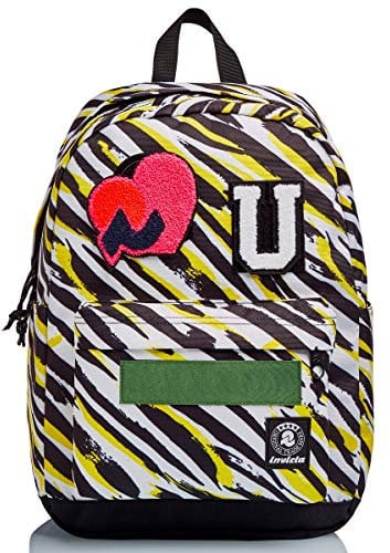 INVICTA CARLSON, Zaino per Adulti Unisex, 27 Lt, Porta Pc, Scuola e Tempo Libero, Giallo(Animalier), Taglia Unica
