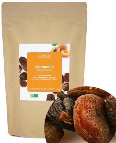 Abricots Séchés BIO - La Compagnie des Sens - 1kg - Riche en Potassium & Antioxydants