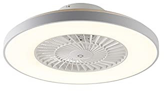 Qazqa climo - LED Dimmable Ventilateur de plafond variateur inclus - 1 lumière - Ø 600 mm - Blanc - Moderne - éclairage intérieur - Salon I Chambre I Cuisine I Salle à manger