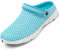 SAGUARO Hausschuhe Herren Sommer Outdoor Pantoletten Atmungsaktiv Damenhausschuh Clogs Hellblau 43