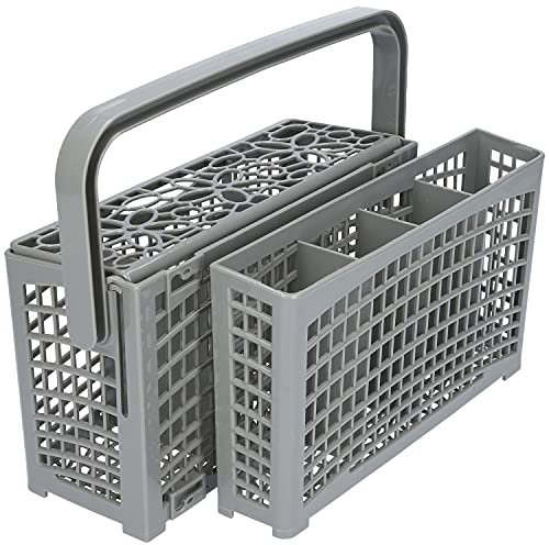 Kenekos - 2 in 1 Besteckkorb teilbar für ALLE Spülmaschinen Geschirrspüler variabel geeignet für Bosch Siemens Miele AEG Neff 23,0 cmx(8,5+4,5 cm)13,5cm Spülkorb hitzebeständig verstärkter Kunststoff