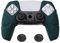 PlayVital Protection pour ps5 Coque Manette,Housse Silicone avec Capuchon pour ps5 Grips Joystick Controller Cover Skin Compatible avec Station de Charge,Édition Méca-Vert