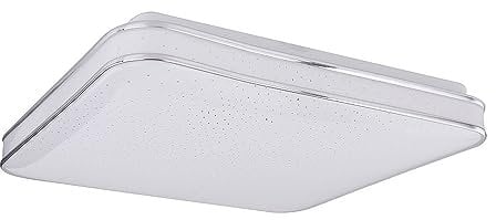LED Decken Lampe Leuchte Metall Weiß Opal Chrom Sparkle Wohn Schlaf Zimmer