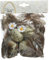 CHICCIE 4 Set Ostereier Grau mit Federn 21cm - Ostern Osterdeko Eier Osterei