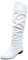 Stivali alla moda da donna a gambo lungo sopra il ginocchio, eleganti stivaletti invernali con tacco alto da donna, stivali termici, bianco, 40 EU