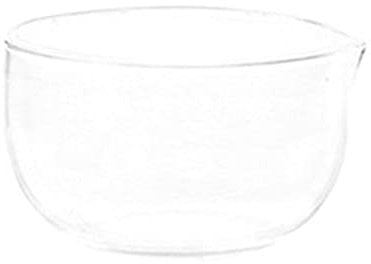 Colcolo Portable Glass Matcha Bowl with Pouring Spout Tea Accessories Sauce Bowl Scratch Resistant Smooth Matcha Set Matcha Bowl for Cold/Hot Water, 350ml