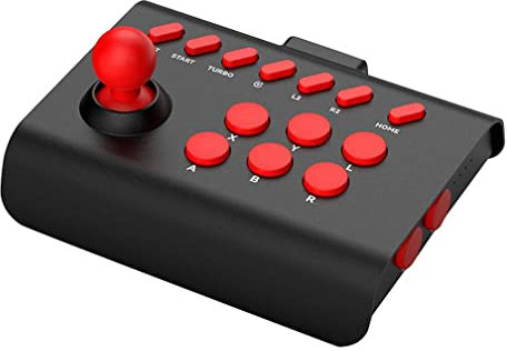 Generico Arcade Controlli di Volo Sticks, Street Fighter Arcade Fighting Joystick Controllore di Gioco Compatibile con Switch PS4 PS3 Ultimate Pandora Box PC Xbox Android iOS Cellulare (Nero Ross)