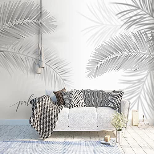 Papier Peint Photo Feuilles Modernes Dessinées À La Main En Noir Et Blanc Papier Peint Photo Photo Peintures Murales Papier Peint Papier Peint 3D Papier Peint Pâte S 250 (largeur) x 175 (hauteur) cm