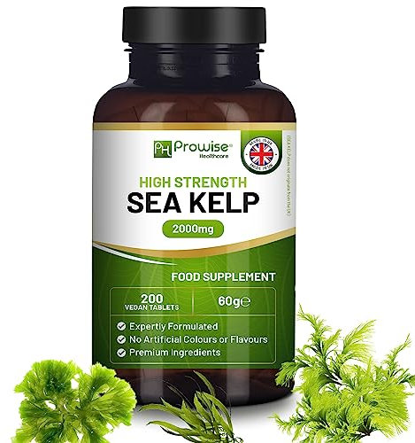 Sea Kelp 2000mg 200 Vegan Tablets | Natural Source of Iodine | Premium Ingredients | Proudly Made in The UK by Prowise