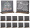 12 Stück Klein Schiefertafel 15x13cm Schiefertafel zum Beschriften Kleine Tafeln zum Beschriften Mini Tafel Doppelseitige Kreidetafel Schilder mit Ständer Kreidetafel Aufsteller für Geburtstag