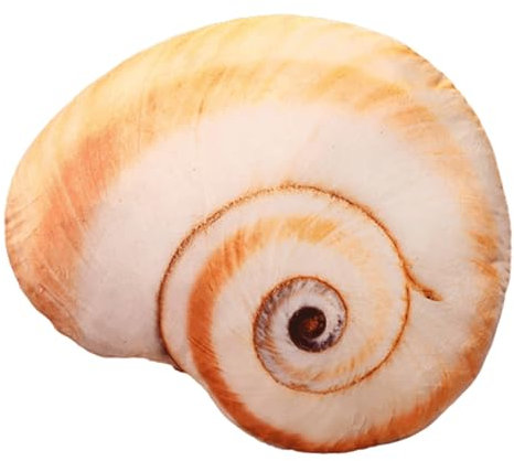 Herfair 3D Zierkissen mit waschbarem Bezug,Austernmuschel Seestern Muschelkissen, weiches Kopfkissen, Sofakissen Couchkissen Home Decoration (Sandschnecke,50 * 40cm)