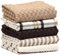 Olivia Rocco 5 Pack Terry Kitchen Tea Towels Cotton Super Absorbent Quick Drying Soft Towel Cloth, Natural