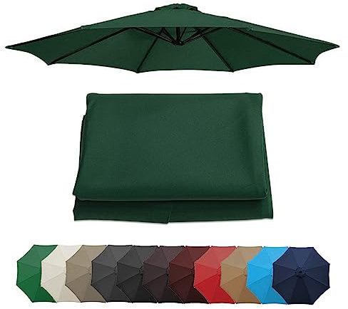 Auvent De Remplacement Pour Parasol 2m/2,7m/3m, 6 Baleines/8 Baleines Toile De Rechange Pour Parasol Déporté, Housse De Rechange Pour Parasol De Jardin Terrasse Plage (auvent Seulement) ( Color : Dark
