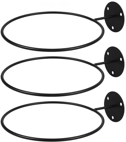Yardwe 3pcs Balls Display Holder Durable Wall Mounted Racks for Basketball Football and Volleyball Iron Storage for Sports Balls