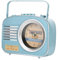 Widdop and Co Hometime Metal Mantel Clock - Retro Radio, W2951
