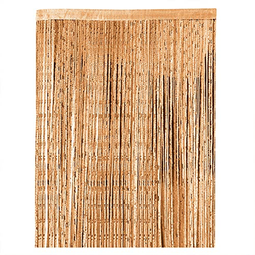 Tenda Antimosche Per Porta Esterna Tenda for porta con corde, nappa semplice, pannello for finestre, divisorio for porta, schermo a corde, 100 x 200 cm (Color : Yellow, Size : 100X200cm)