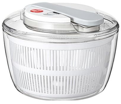 Ruspela Salad Spinner, Kitchen Lettuce Spinner Wash Spin and Dry Fruit Vegetable Washer Dryer with Bowl and Colander for Vegetable Prepping