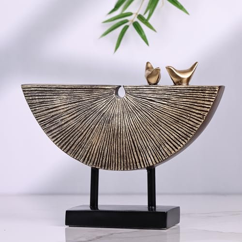 orenm Vintage-Statuen in Gold für die Heimdekoration, Moderne abstrakte Skulpturendekoration, einzigartige Liniendekoration für die Inneneinrichtung, Wohnzimmer, Büro, Couchtisch, Regalskulptur