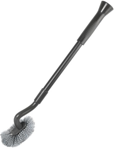 volumoon Toilettenbürste, Tiefenreinigung Klobürste mit Randreiniger, WC Bürste Tiefenreinigungs Toilettenbürste mit Langem, Klobürste gebogen, Langer Stiel, Flexible Klobürstenhalter für Gäste-WC