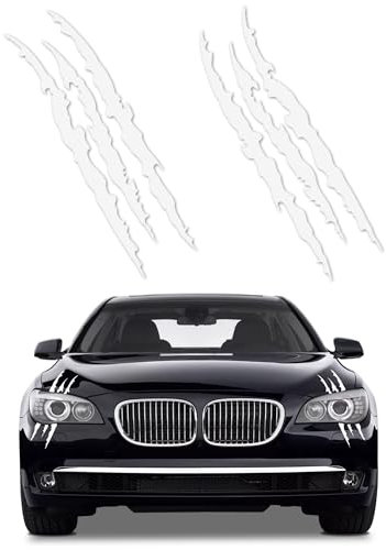 Flaconi Adesivi Auto,Adesivi Auto Tuning,Adesivi Macchina,Adesivi per Auto,Adesivo Auto,Sticker Macchina,Auto Adesivi,Adatto per la Maggior Parte Degli Adesivi Antigraffio per Auto(Bianco)