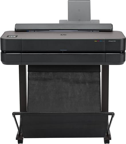 HP DesignJet T650 24 da 61 cm (5HB08D), Stampante Grandi Formati, Plotter, Standard A4-A1, 81 Stampe A1/h, Wi-Fi, Ethernet, USB, 2400x1200 dpi, Metallo riciclato, Garanzia 2 Anni, HP Click, Nero
