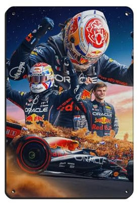 Blechschild Max Verstappen 2 (2) im Vintage-Stil, Metall, Pub, Club, Café, Bar, Zuhause, Wandkunst, Dekoration, Poster, Retro, 20 x 30 cm