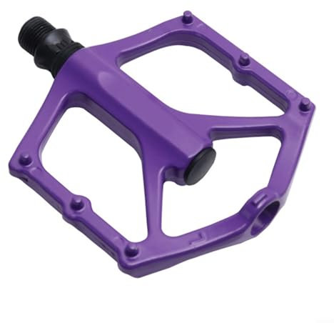 Fauhapyway Pedali per mountain bike, con doppio cuscinetto in lega di alluminio, pedali, con superficie antiscivolo, per MTB, mountain bike (viola)