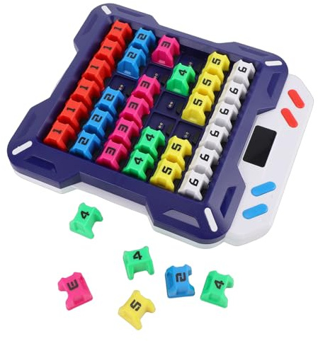 Luocute Elektronisches Sudoku-Puzzlespiel, 13.500 Rätsel von Leicht Bis Schwer mit Zeitgesteuerten Lernmodi für Eltern, Lebendige Farblichteffekte für, Teenager, Erwachsene ab 4 Jahren