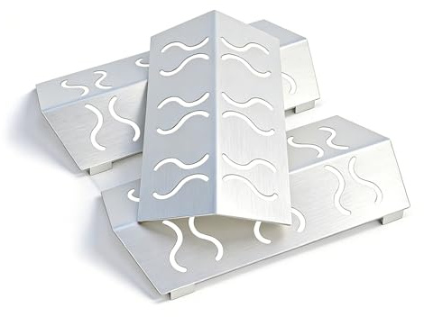 32,5cm Universal Hitzereflektor für Rösle Videro G2 G3 G4 G6 und Sansibar | 3 Stück Edelstahl Hitzereflektoren, Grill Hitzeschutzplatte für Rösle G3-S, G3-S Nero, G3-S Vario+ Zubehör