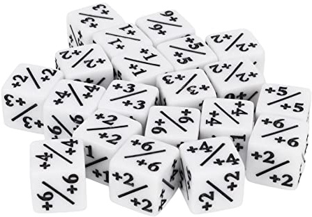 Würfel-Set, 20-teilig, Puzzle-Spaß, 6-seitige Zahlen-Acryl-Spielwürfel für Gaming, Vorschulerziehung, langlebig, klarer Druck, individuelle Spiele (Weiß)