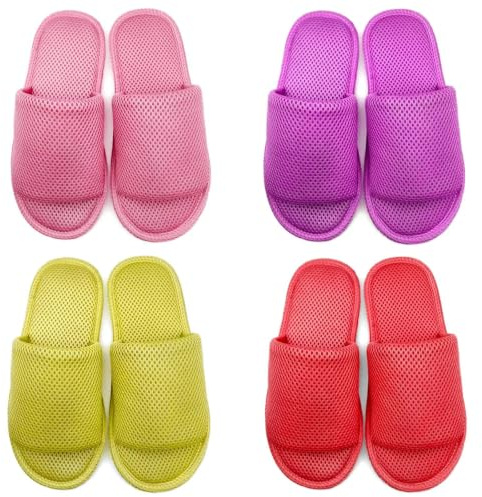 GURGER Gästhus set tvättbara halkfria, ventilerande gästtofflor, fyra storlekar S M L XL
