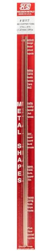 K&S Precision Metals Round Copper Tube 8117 – 1/16 OD x 0.014 Wall x 12 Long – Plumbing, HVAC, Refrigeration, DIY Crafts, Made in USA, 3 Tubes
