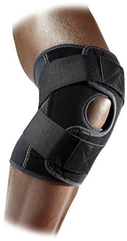 Mc David 419 Rodillera Ajustable, Unisex Adulto, Negro/Gris, L/XL