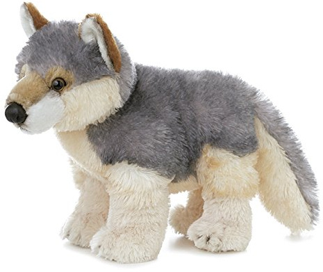 Aurora, 13269, Flopsie Wolf, 12In, Soft Toy, Grey and Brown, Medium