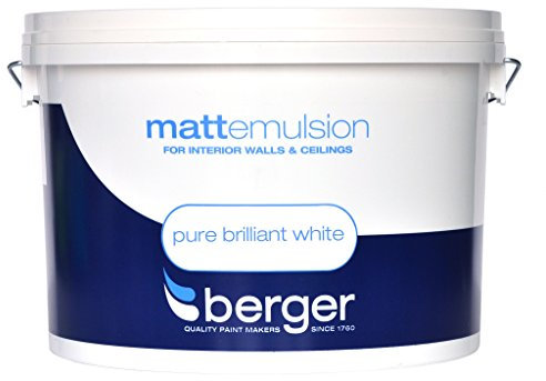 Berger Brilliant White Vinyl Matt Paint- 10L Litre