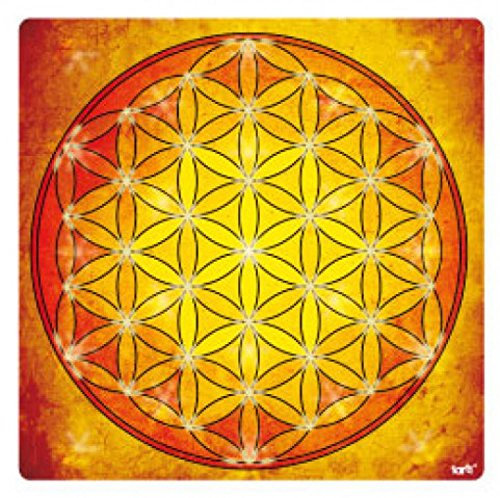 1art1 Mandalas Die Blume des Lebens, Element Feuer Poster-Sticker Tattoo Aufkleber 9x9 cm